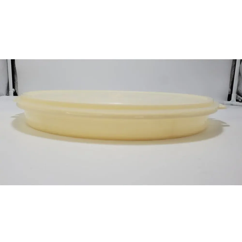 Tupperware #405 Sheer Divided Party Tray & #224 Clear Seal Lid ~ 12 Inch